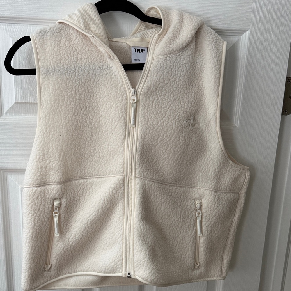 TNA Women’s Off-White Hooded Vest
